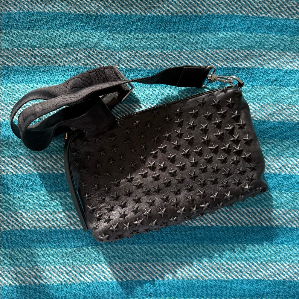 All Saints Black Star-Studded Crossbody Bag - Picture 14 of 16